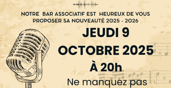 SOIRÉE SCENE OUVERTE JEUDI 9 OCTOBRE 20H