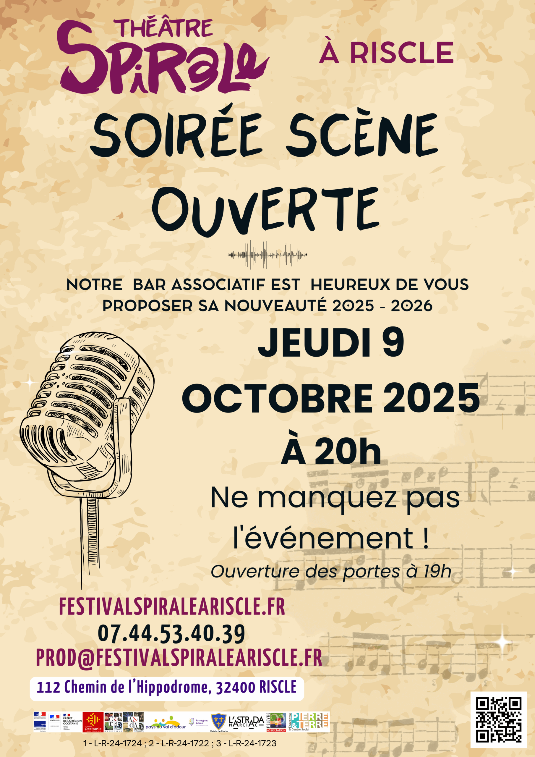SOIRÉE SCENE OUVERTE JEUDI 9 OCTOBRE 20H